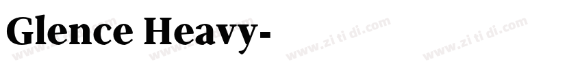 Glence Heavy字体转换